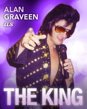 Alan Graveen in Elvis sunglasses and jeweled jumpsuit
